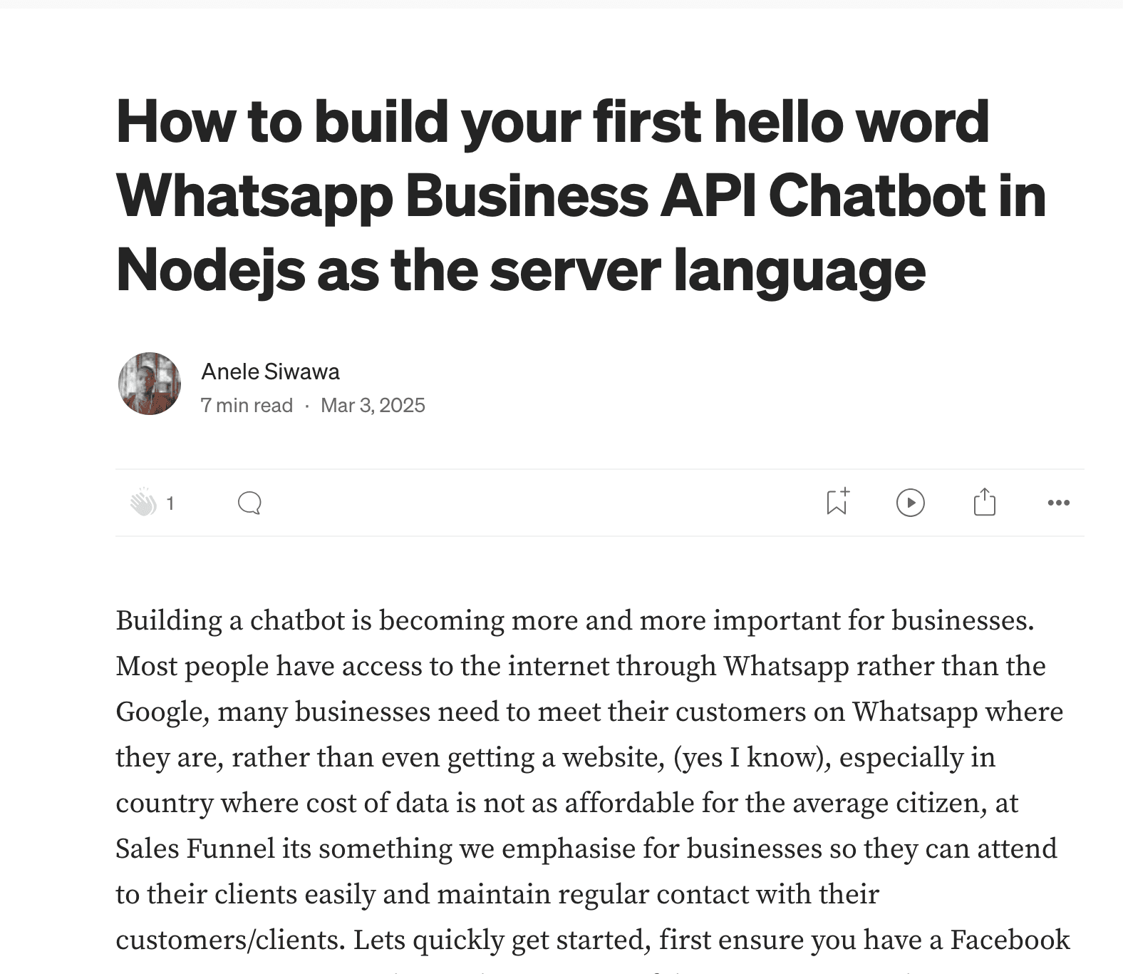 Intro to Whatsapp API