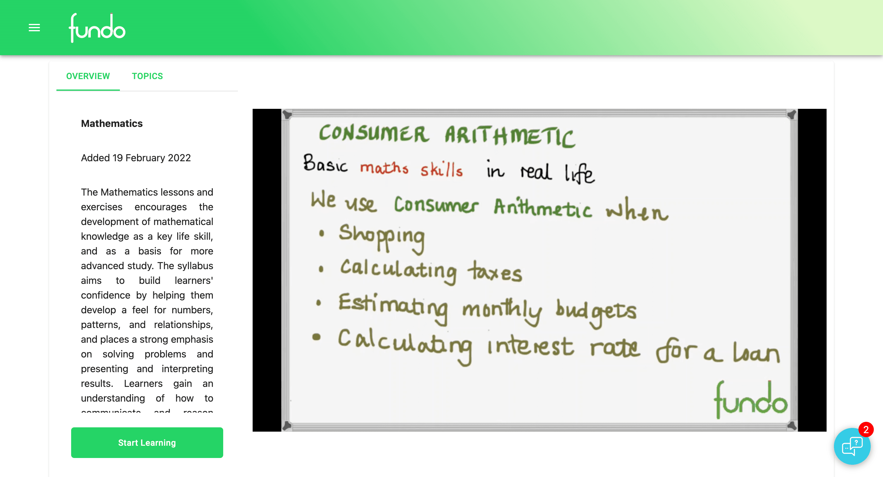 Fundo E-learning Web App