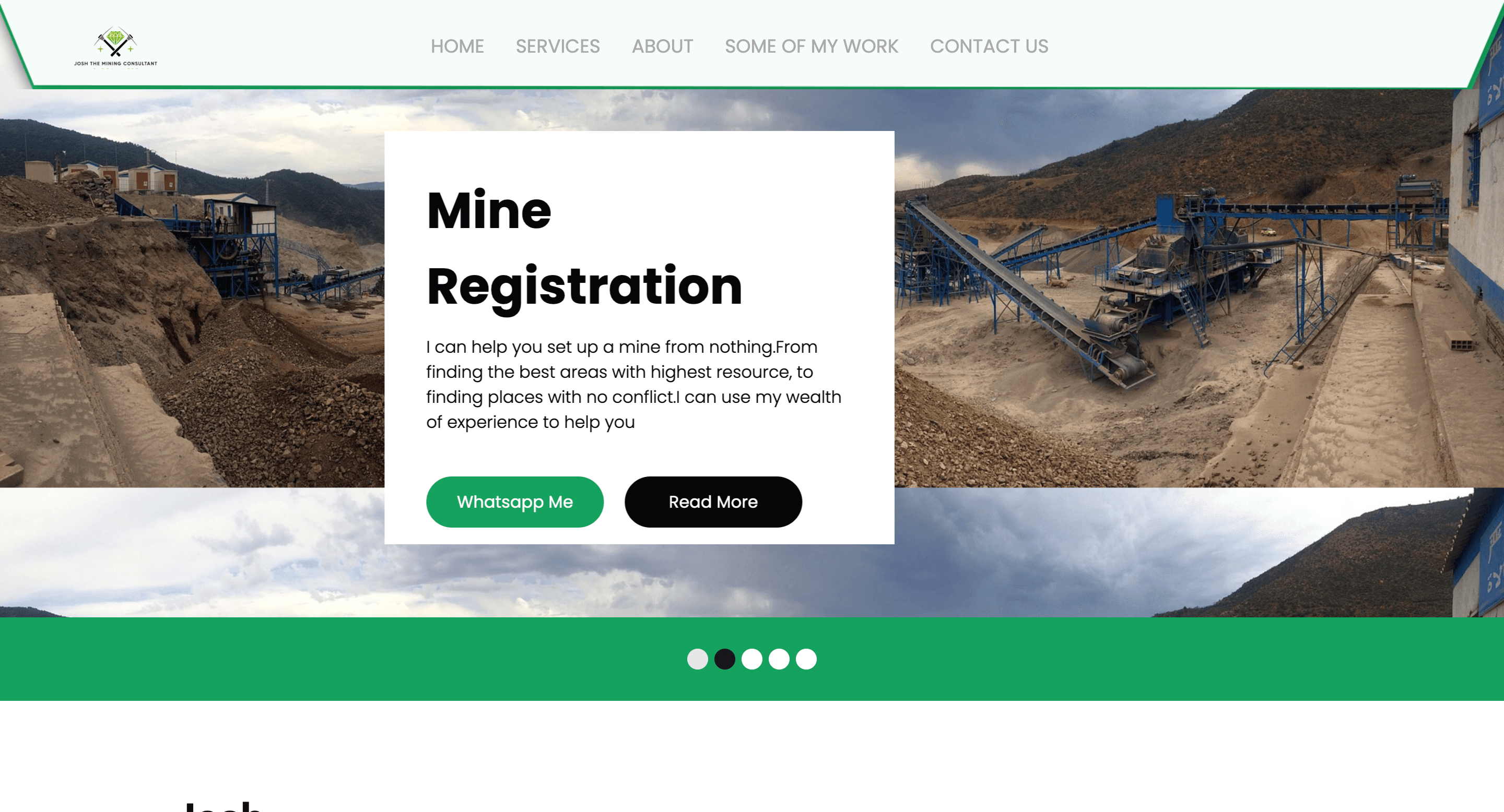 Josh the mining consultant website