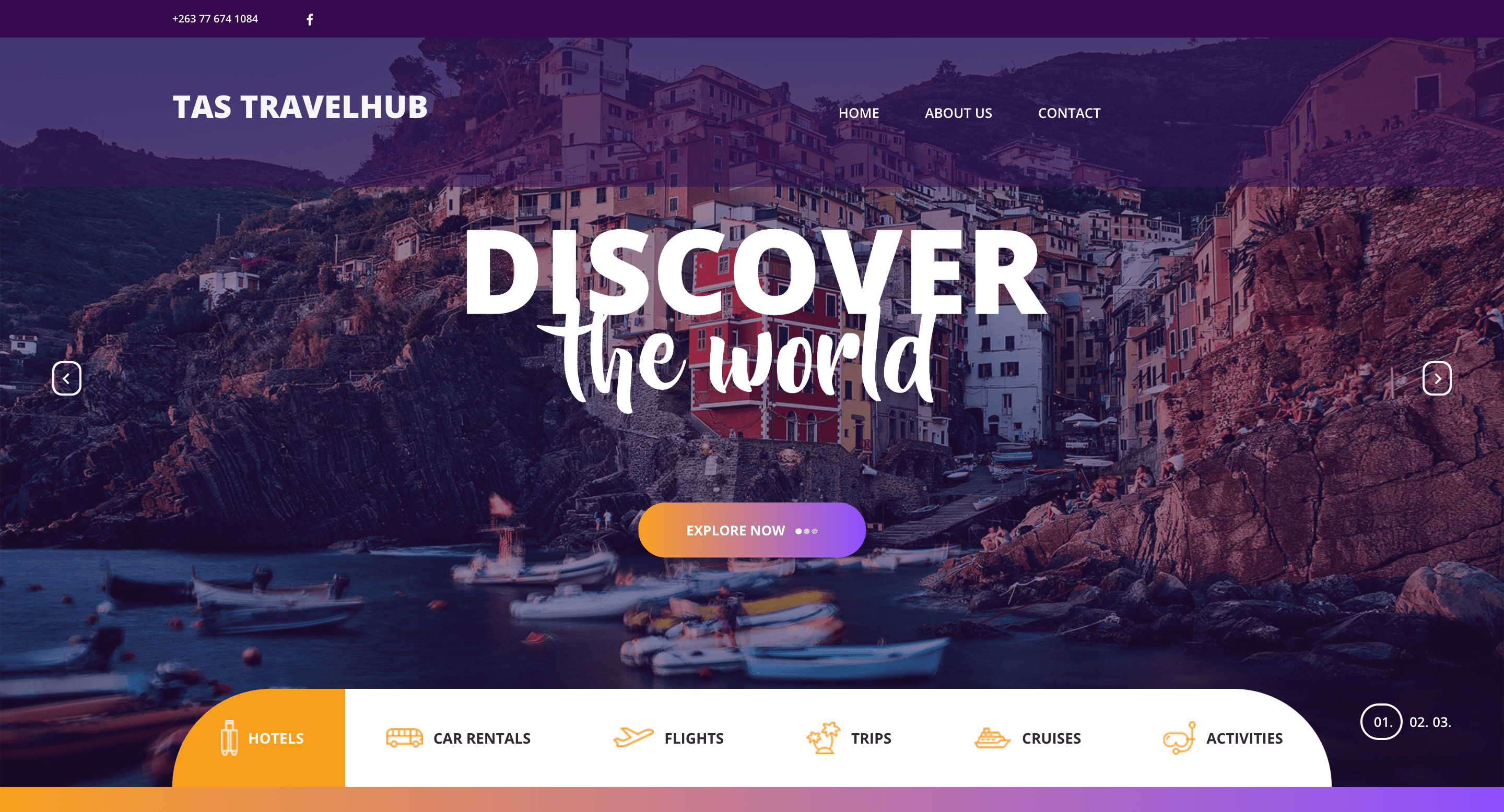 TravelHub website